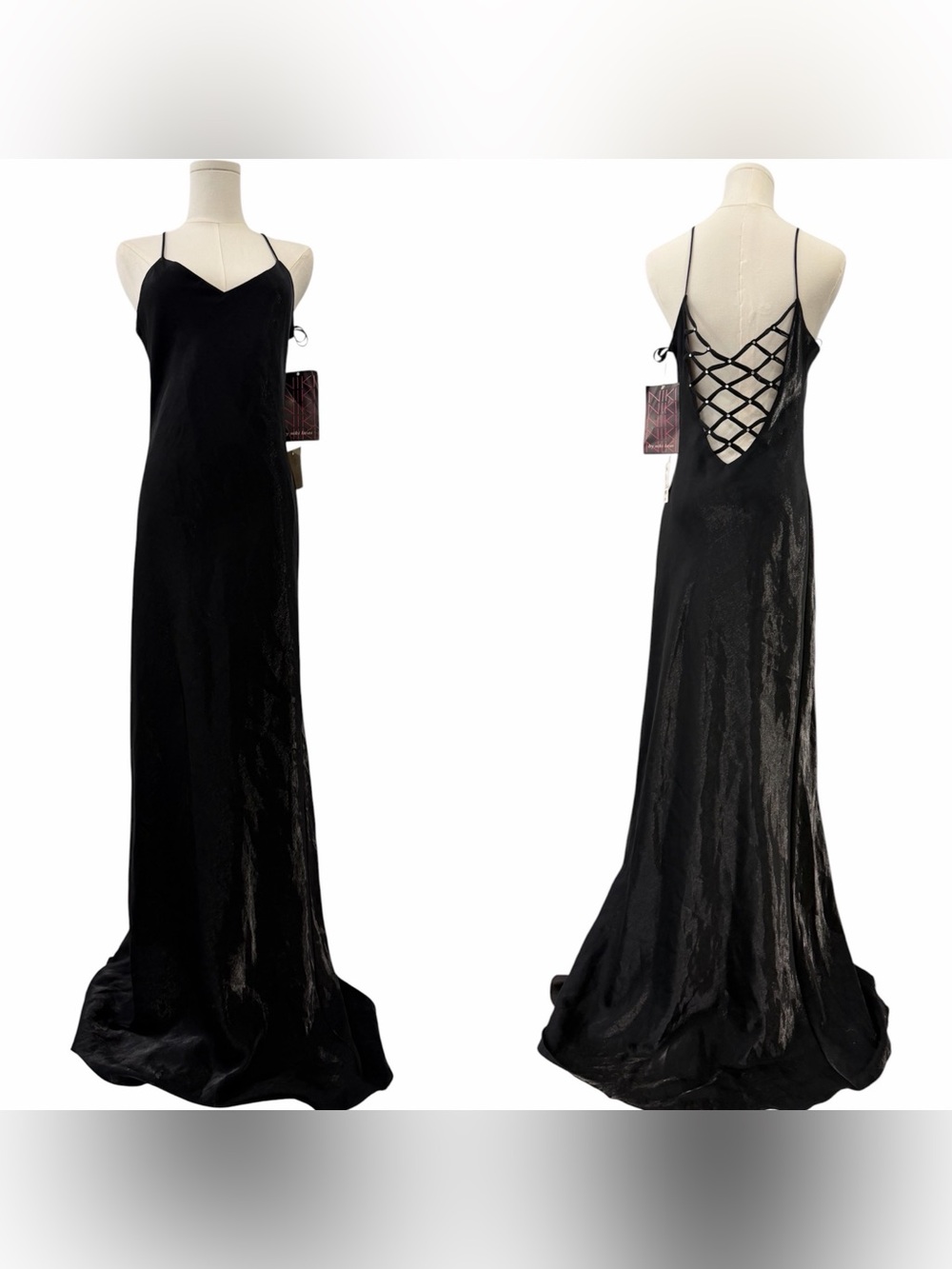 Vintage Niki by Niki Livas Black Dress Goth Glam Y2K Whimsigoth Dark Coquette 12
